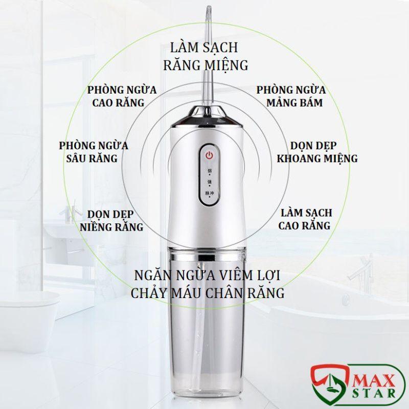 Máy Tăm Nước Cầm Tay - Tăm Nước Vệ Sinh Răng Miệng Oral Irrigator Bản Quốc Tế Chuẩn Châu Âu