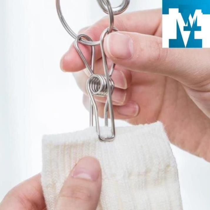 Móc phơi treo đồ inox chống rơi  treo đồ nhà tắm, treo tất vớ đồ lót