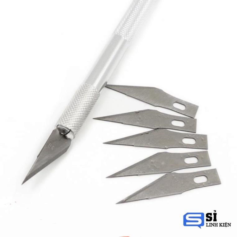 Bộ Dao Khắc Đa Năng, chạm trổ Gỗ thẩm mỹ Cán Nhôm Dài 14cm