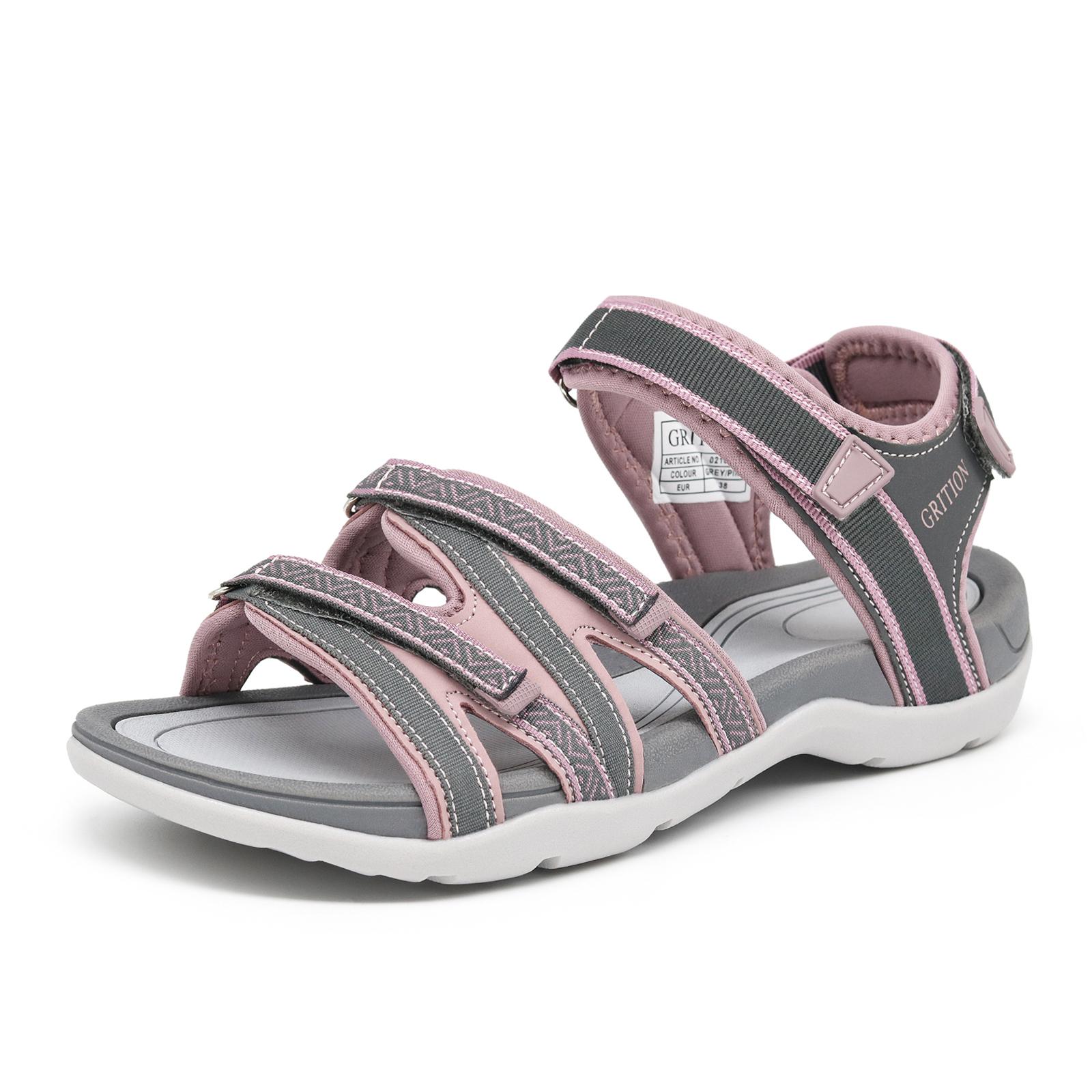 Sandal nữ sandals trekking ngoài trời đi giày sấy nhanh mùa hè giày nhẹ có trọng lượng nhẹ thiết kế kích thước thời trang 40 Color: Navy Grey Shoe Size: 36