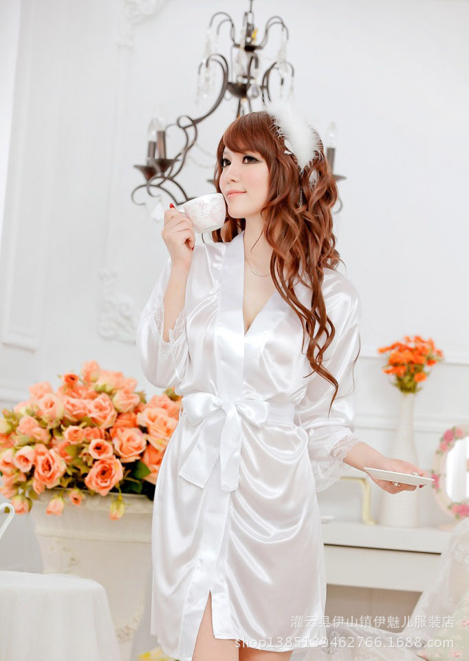 Áo choàng ngủ đơn giản vải thun trơn AN26