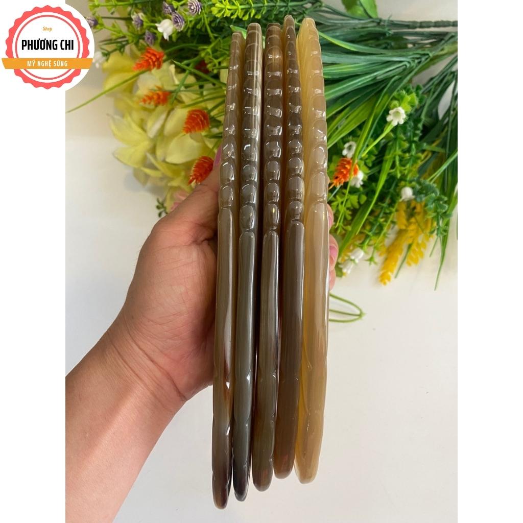 Lược sừng trâu lưỡi niềm khía dài 20cm, lược chải tóc gỡ rối massage đầu | Mỹ Nghệ Phương Chi