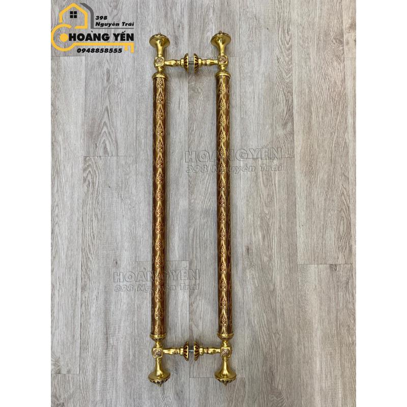 Tay nắm cửa bằng đồng, tay nắm đồng cửa gỗ, cửa kính, thép dài 60cm, 80cm, 1m - EL
