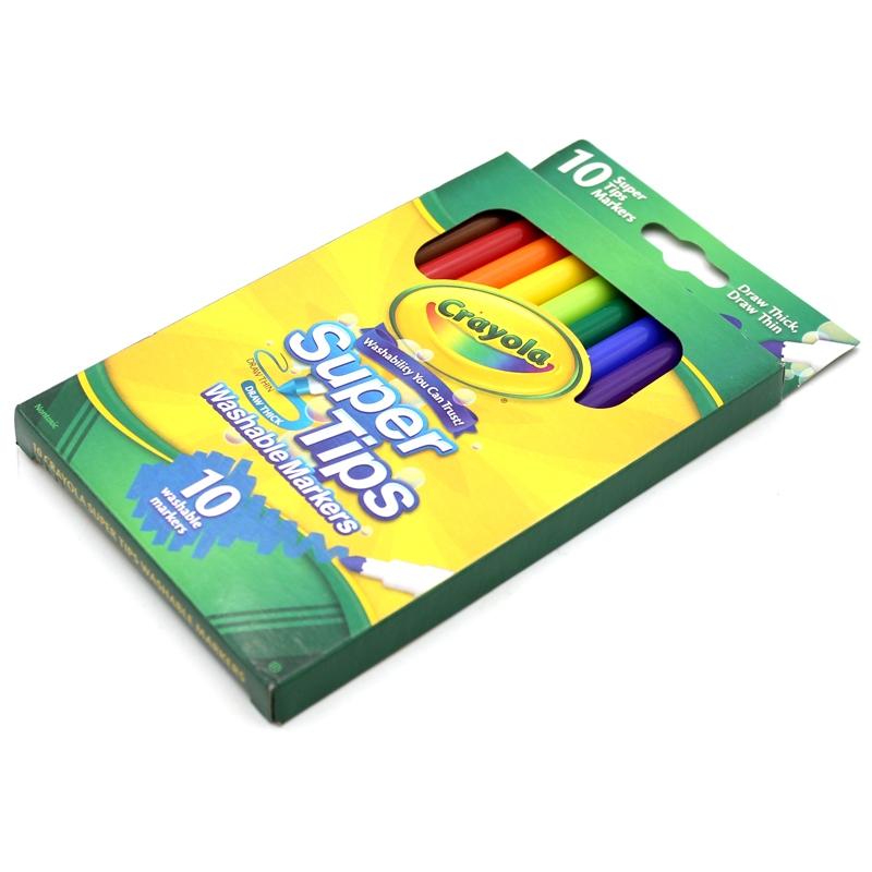 Hộp 10 Bút Lông Màu Super Tips Washable Markers - Crayola 588610