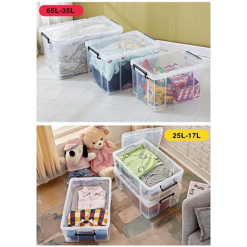Thùng nhựa vuông 25L Việt Nhật trong suốt chắc chắn