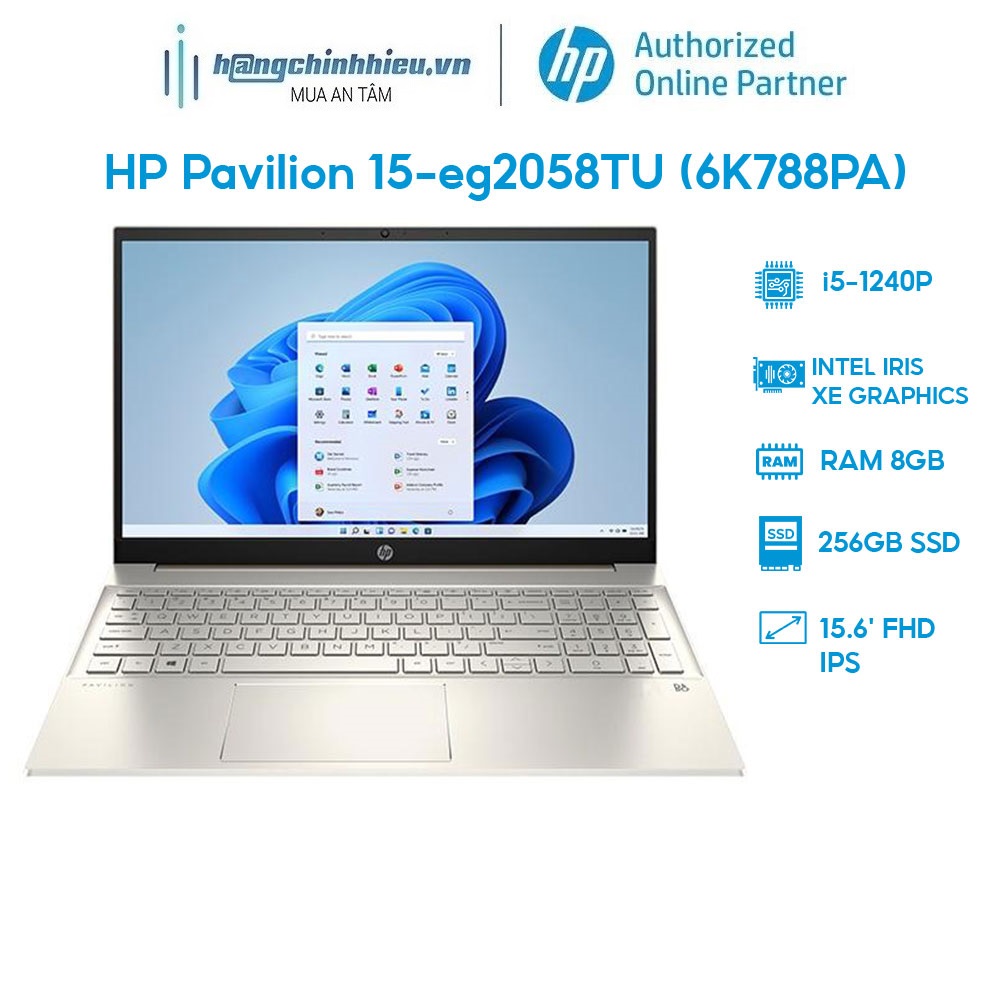 Laptop HP Pavilion 15-eg2058TU 6K788PA i5-1240P | 8GB | 256GB | 15.6' FHD | Win 11 Hàng chính hãng
