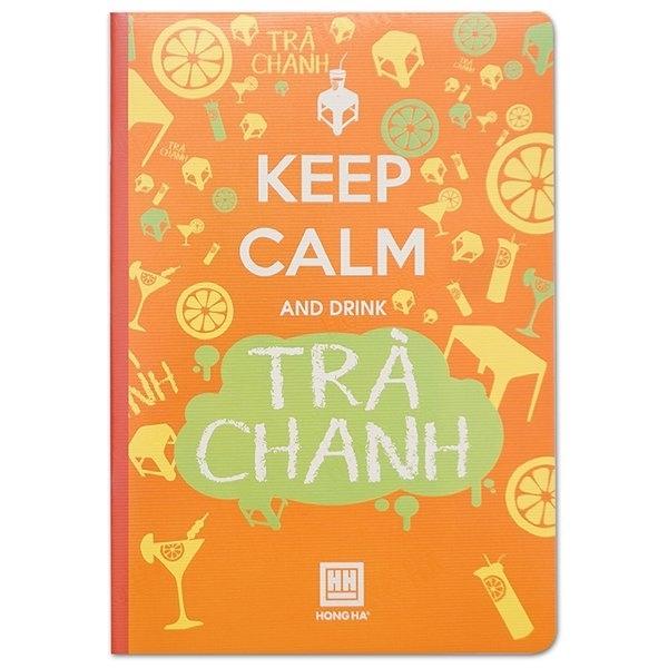 Vở Keep Calm &amp; Matcha Trà Xanh - Kẻ Ngang 200 Trang - Hồng Hà 1400 (Mẫu Màu Giao Ngẫu Nhiên)