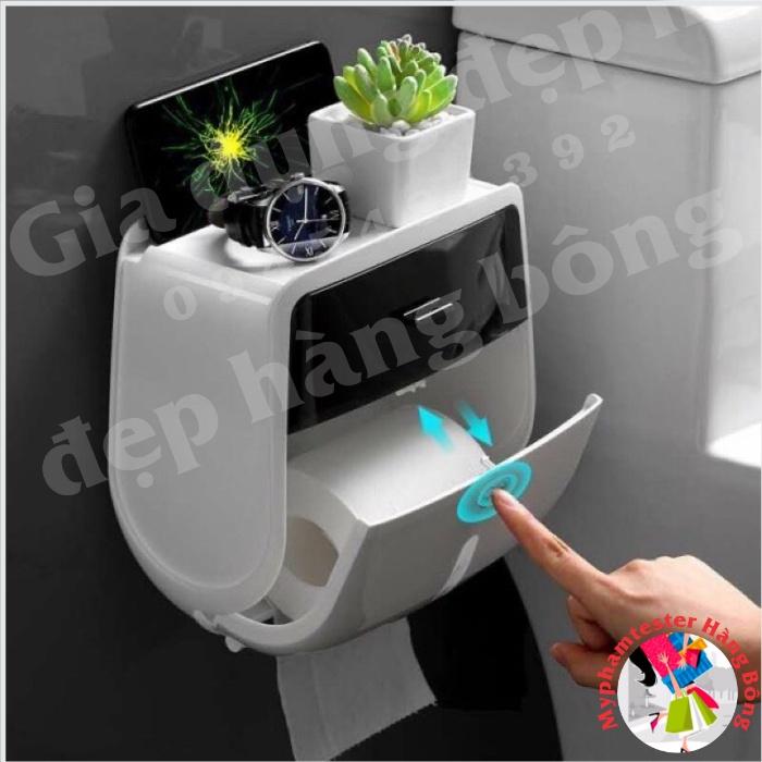 Hộp đựng giấy vệ sinh 2 ngăn thông minh
