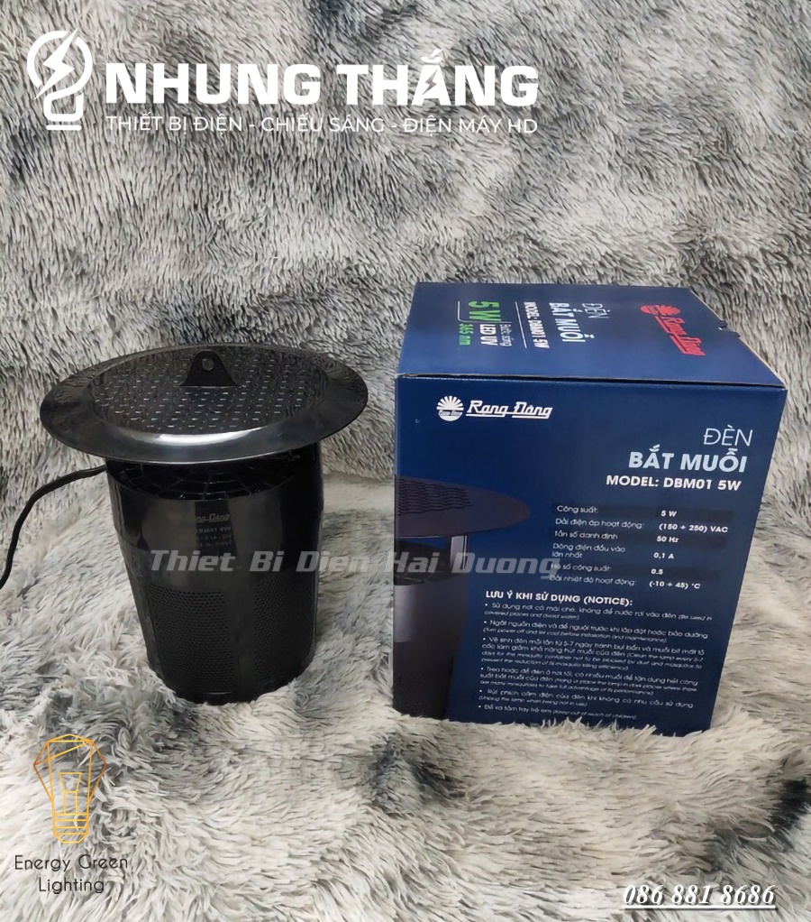 Đèn Bắt Muỗi Rạng Đông - Máy Bắt Muỗi Thông Minh Rạng Đông DBM01 Không Tạo Mùi, Không Gây Ồn, An Toàn - CÓ VIDEO