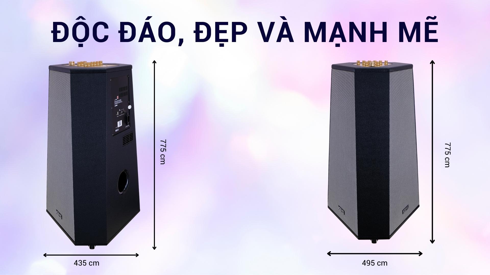 [HÀNG CHÍNH HÃNG] Dàn loa tháp karaoke di động ACNOS CS500