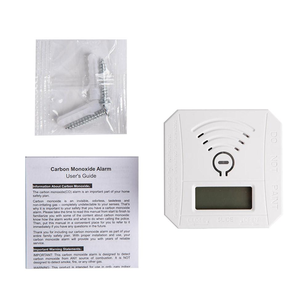 Máy Dò Khói Co Carbon Monoxide Vận Hành Bằng Pin Với Màn Hình Hiển Thị Led Với 2 Chế Độ Cảnh Báo