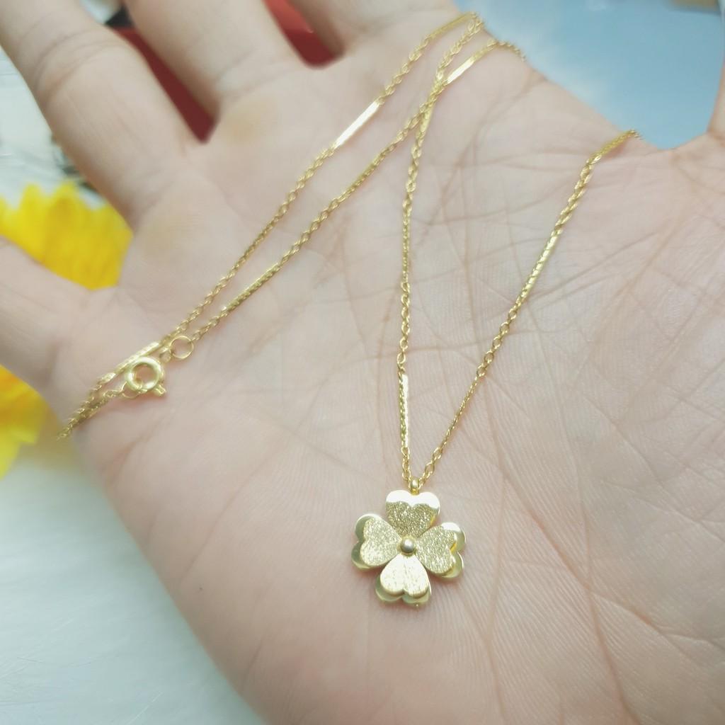 Dây Trúc Nhỏ 4 Lá May Mắn Titanium Cao Cấp