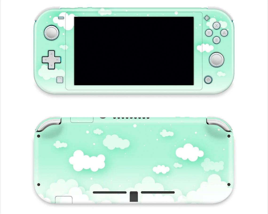 Skin decal dán Nintendo Switch Lite mẫu Màu Pastel mây trời xanh (dễ dán, đã cắt sẵn)