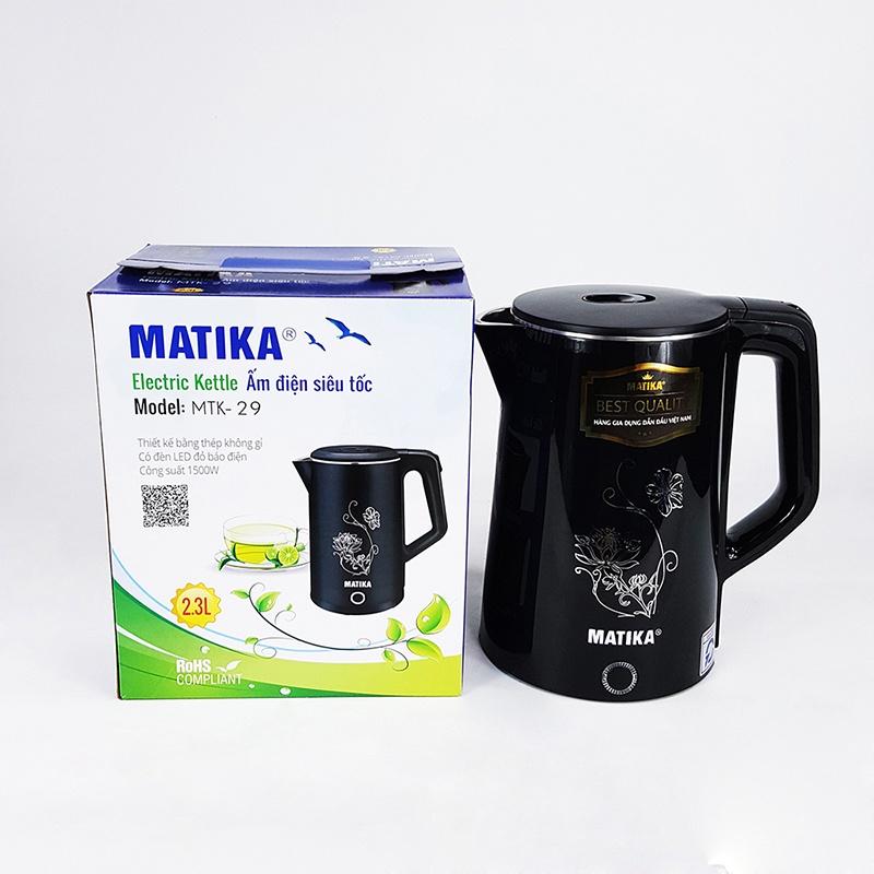 Ấm Siêu Tốc MATIKA 2.3L Đen MTK-29 - Hàng chính hãng