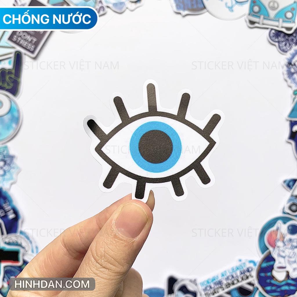 Sticker MÀU XANH - BLUE CHỐNG NƯỚC Dán Trang Trí Nón Bảo Hiểm, Laptop, Vali, Xe Máy, Đàn Guitar