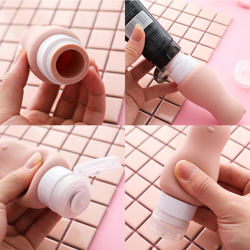 1 Chai Chiếc Mỹ Phẩm Đi Du Lịch Tai Thỏ Và Gấu - Màu Ngẫu Nhiên