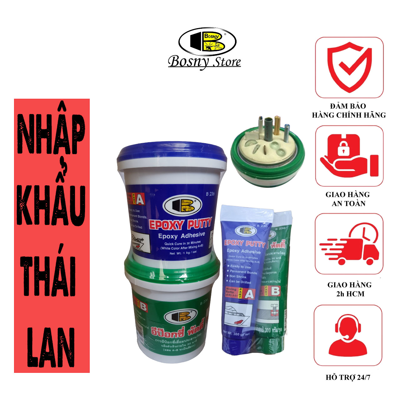 Keo AB Epoxy Putty Bonsy - Đa năng, nhập khẩu Thái Lan