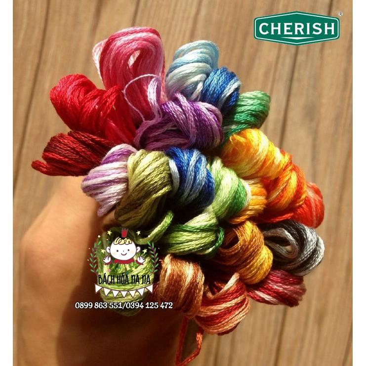 Set 10 Tép Chỉ loang Airo đầy đủ 54 màu Chỉ thêu Airo Cotton Variations - Thêu Tay / Trang Trí Handmade Bách hóa Na Na