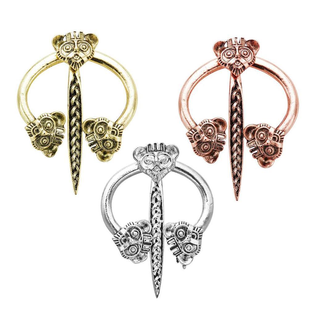 Viking Brooch Scarf Pin Corsage Charms Medieval Jewelry Clothes Badge
