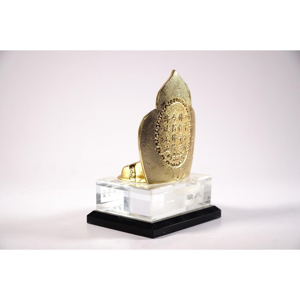 Tượng phật Bồ Tát Quán Thế Âm đế kính hào quang - Cao 12cm