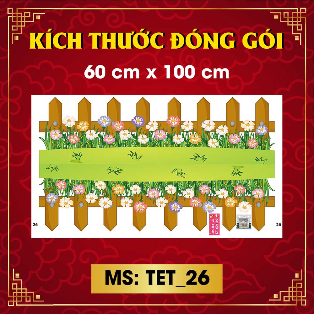 Decal trang trí tết combo số 10