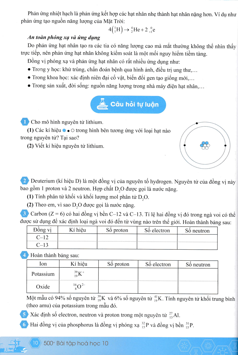 500+ Bài Tập Hóa Học Lớp 10: Kiến Thức &amp; Kỹ Năng Mấu Chốt (Theo Chương Trình GDPT Mới - ND)