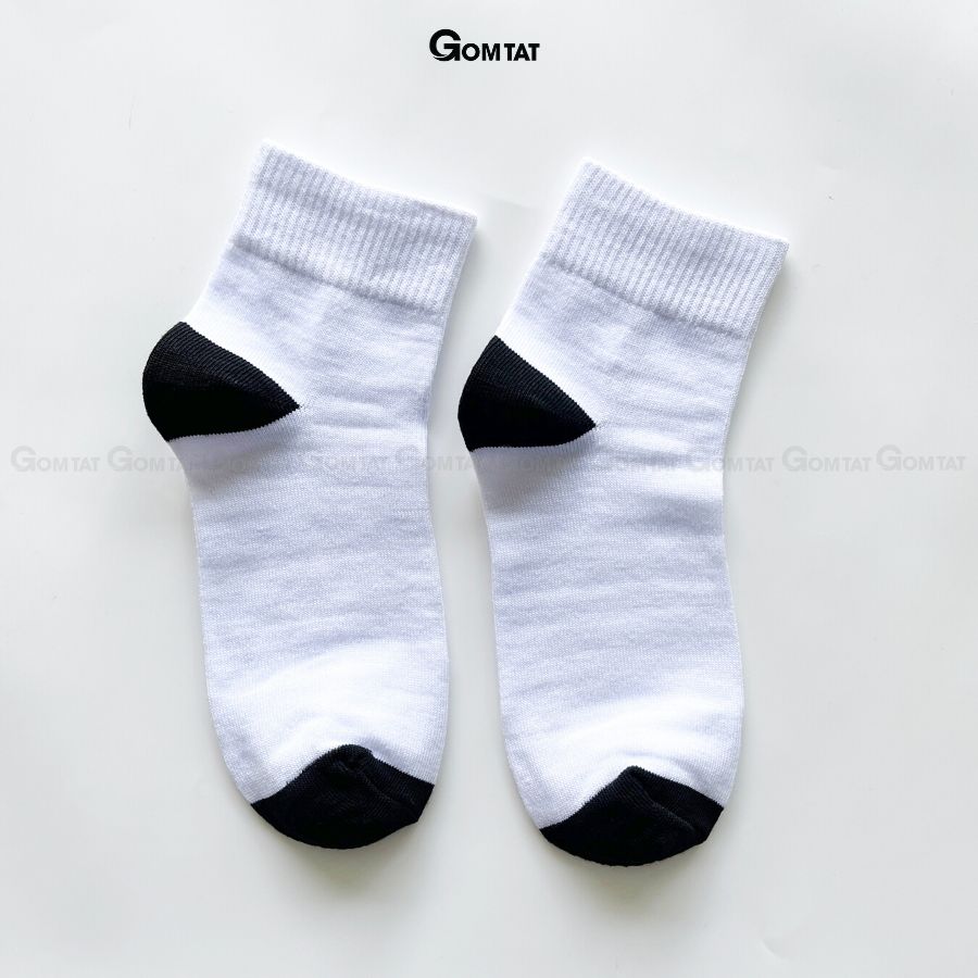 Combo 10 Đôi Vớ Cổ Cao Chất Cotton Dày Dặn, Tất Cao Cổ Nam Nữ Nano Bạc Khử Mùi Kháng Khuẩn - GOMTAT-VNXK-TRONCAO