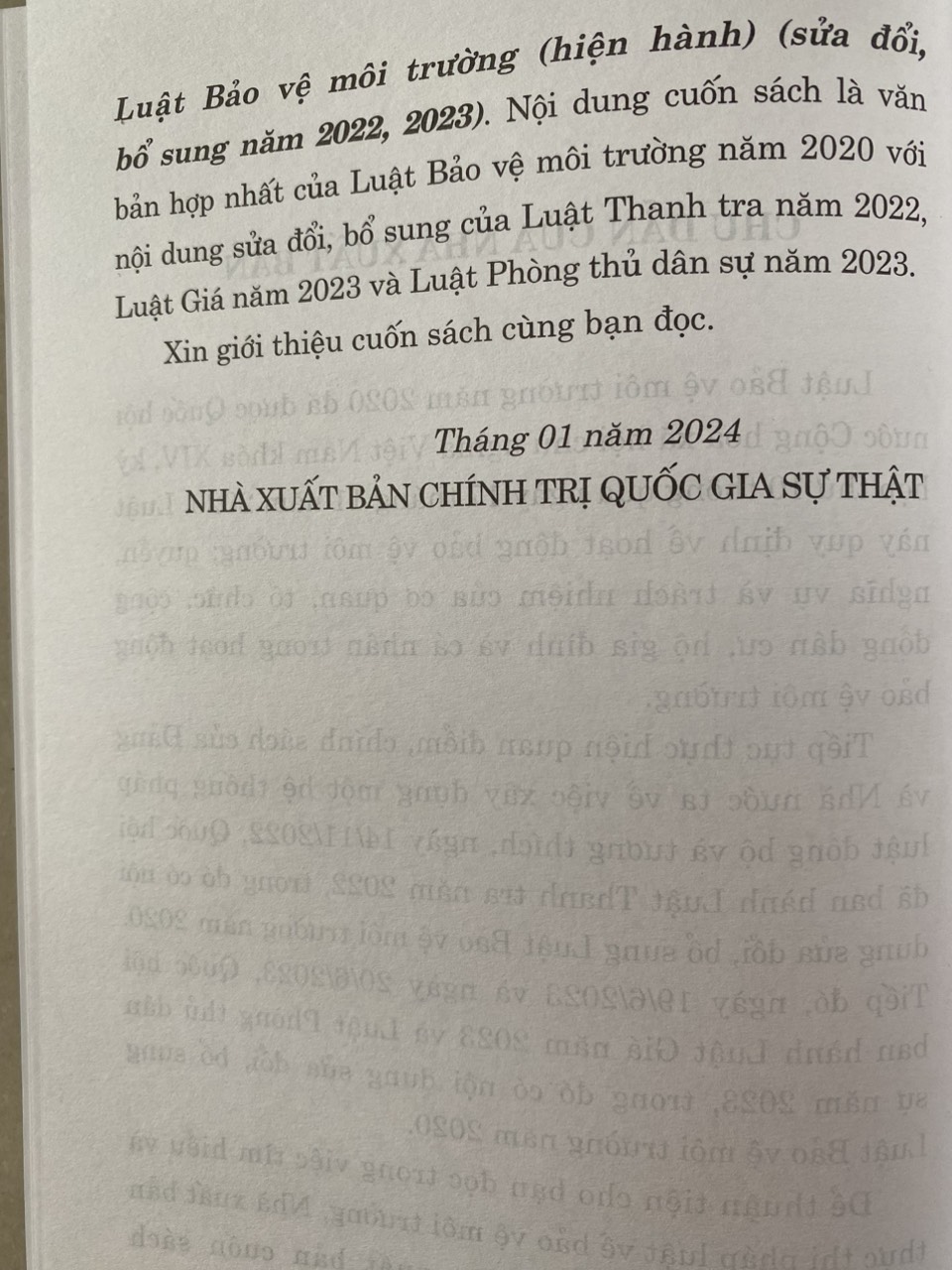 Luật Bảo Vệ Môi Trường ( hiện hành ) ( Sửa đổi, bổ sung năm 2022, 2023 )