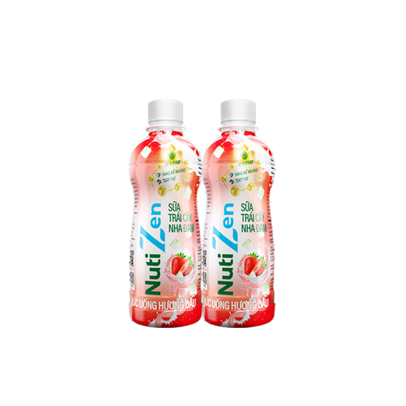 Thức Uống Hương Dâu Sữa Trái Cây Nha Đam Nutizen Chai pet 290ml ND290TI NUTIFOOD