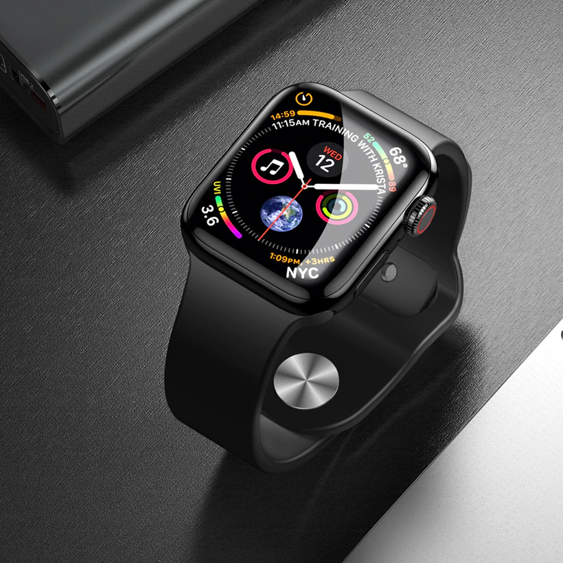 Miếng dán kính cường lực Full 3D BASEUS cho Apple Watch 44mm (Mỏng 0.3mm, Full HD, Vát cạnh 3D, hạn chế vân tay) - Hàng chính hãng