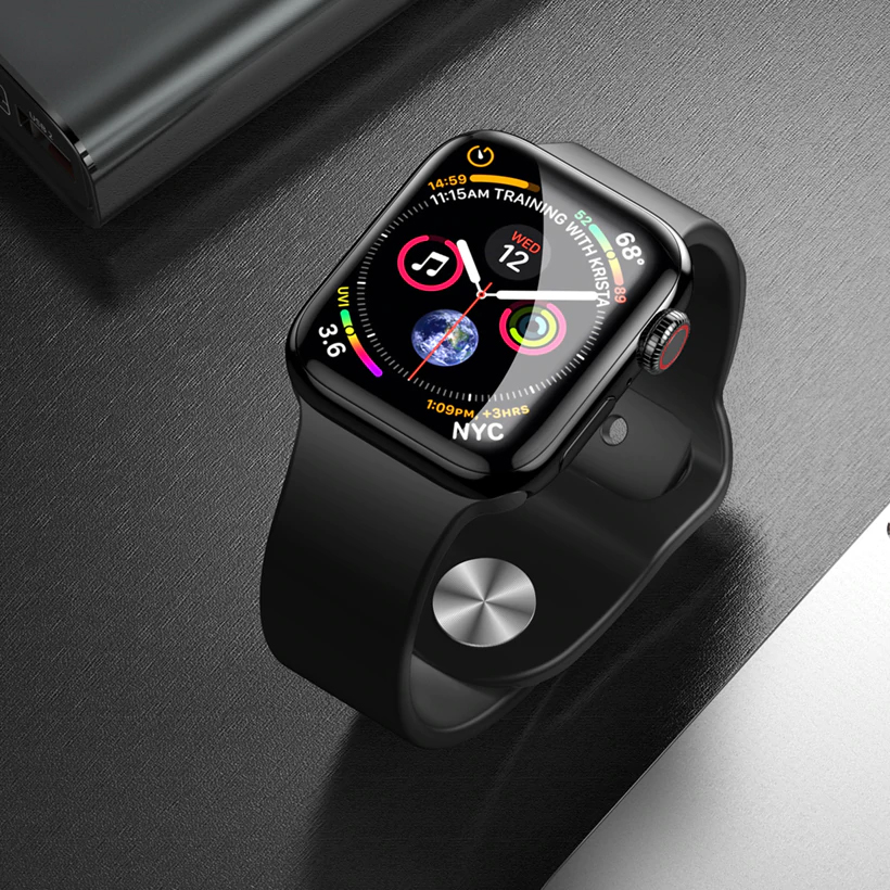 Miếng dán kính cường lực Full 3D BASEUS cho Apple Watch 40mm (Mỏng 0.3mm, Full HD, Vát cạnh 3D, hạn chế vân tay) - Hàng chính hãng