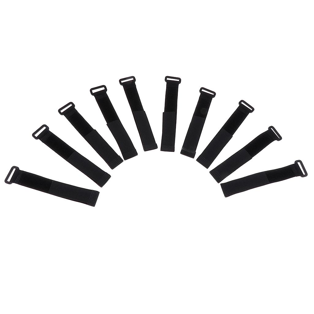 10 Pcs Backpack Luggage Straps Cable Ties Fastener Hook And Loop