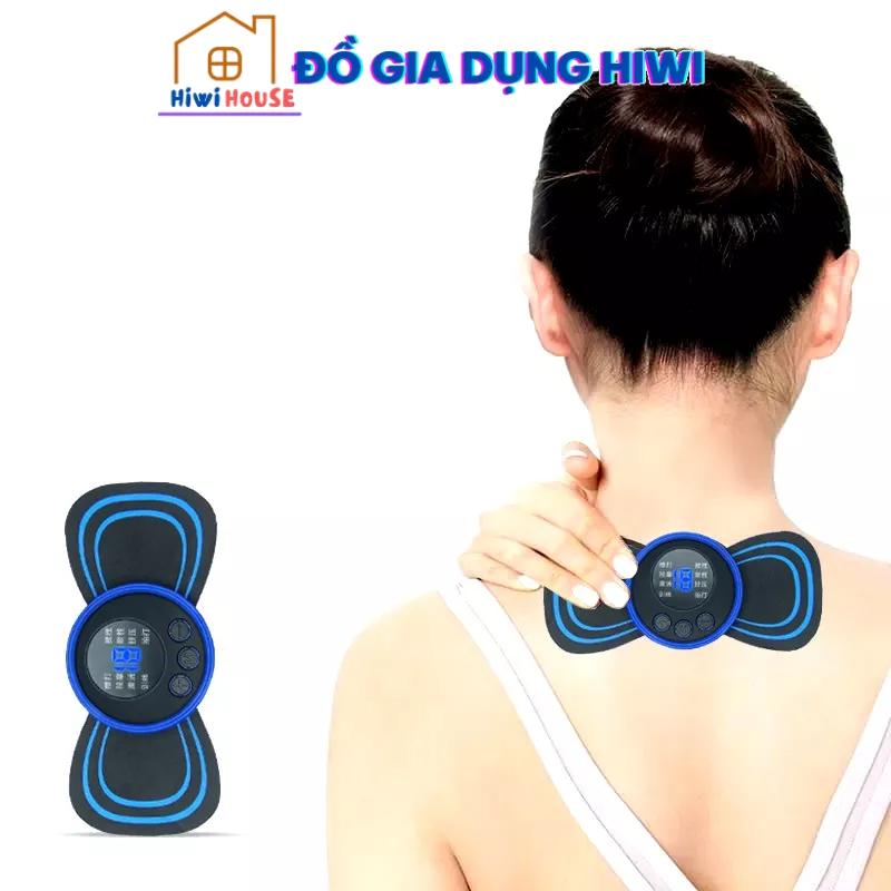 Miếng Dán Massage Xung Điện EMS Cao Cấp, Máy Massage Mini Toàn Thân Màn Hình LED 8 Chế Độ -19 Cường Độ Giảm Đau Hiệu Quả