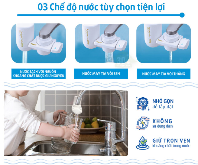 Thiết Bị Lọc Nước Tại Vòi Torayvino MKC303.EG