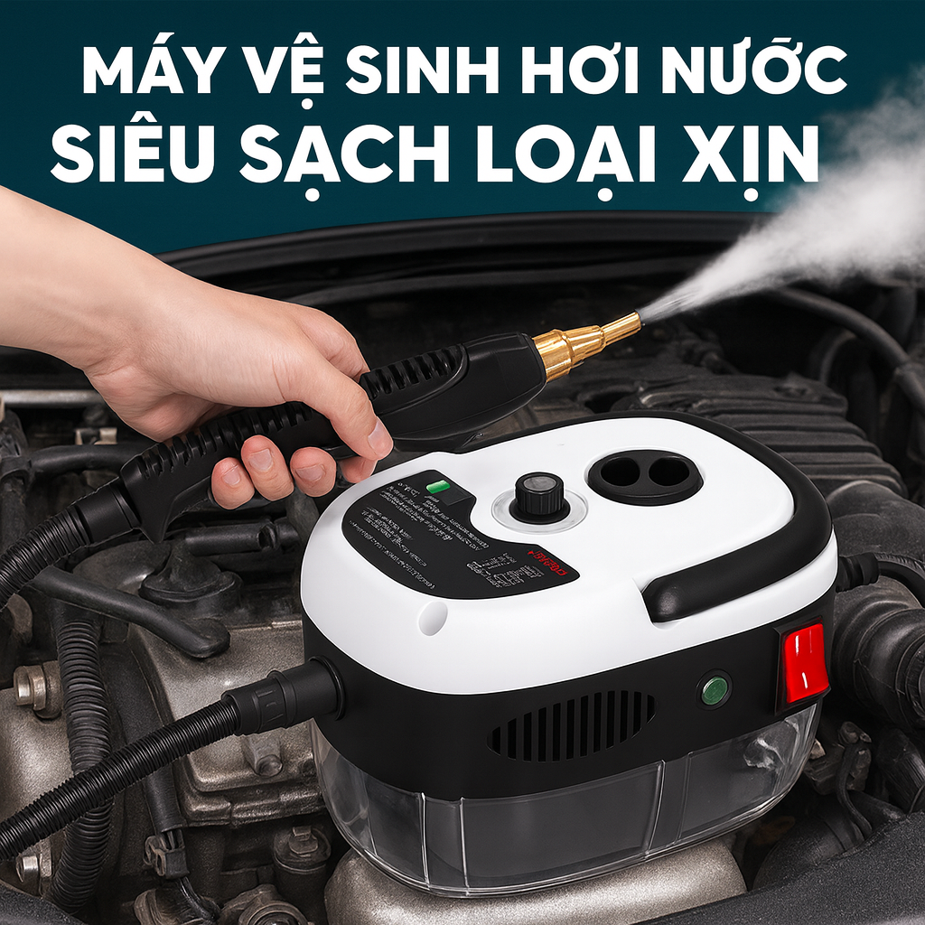 Máy Vệ Sinh Hơi Nước Đa Năng – Làm Sạch Động Cơ Ô Tô, Nhà Bếp, Bếp Gas Siêu Sạch