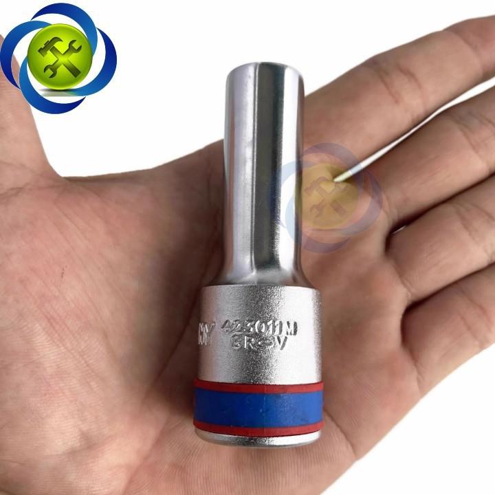 Tuýp 11mm 1/2 Kingtony 423011M loại dài 77mm 12 cạnh màu trắng