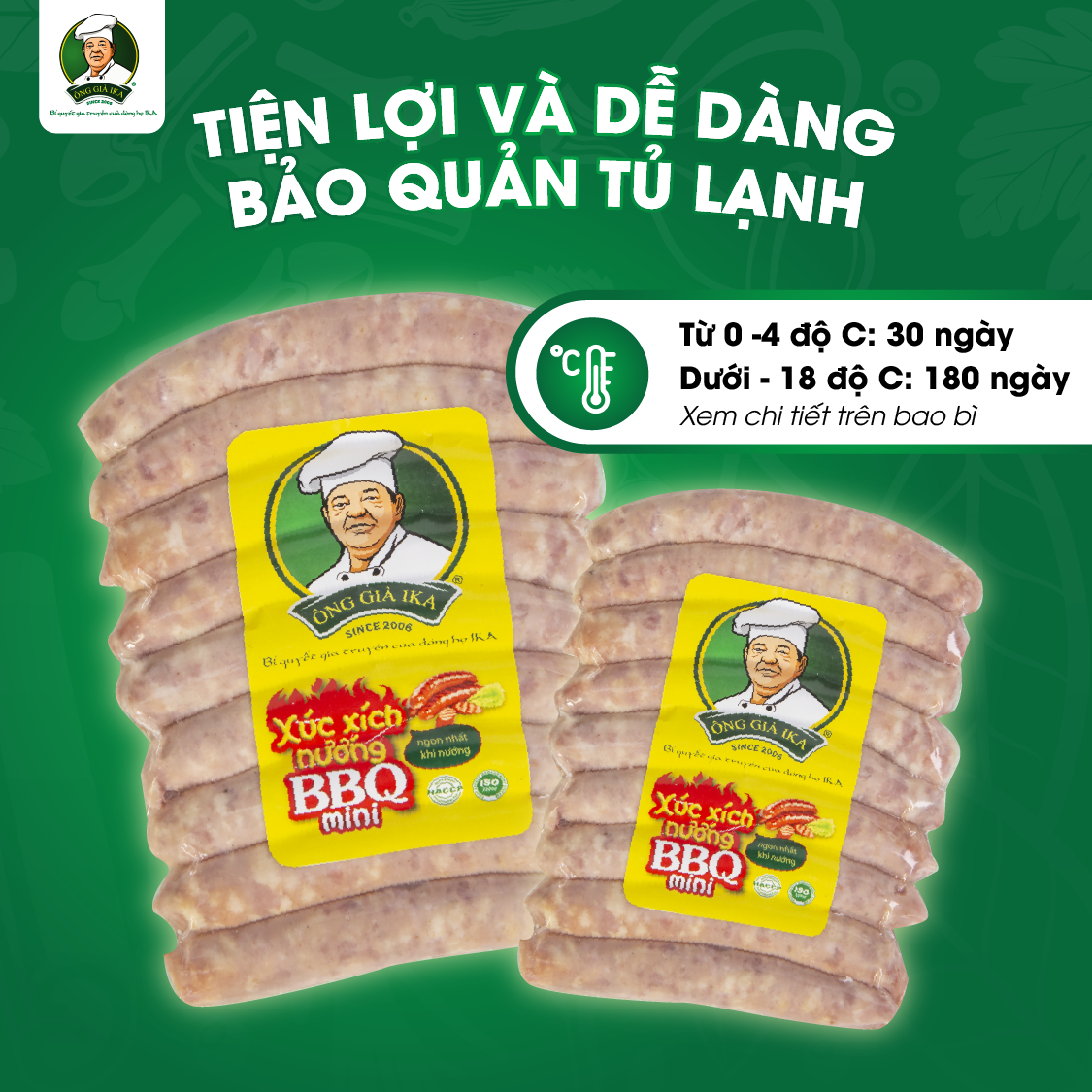 [Chỉ Giao Hà Nội] Xúc xích Nướng BBQ 300g