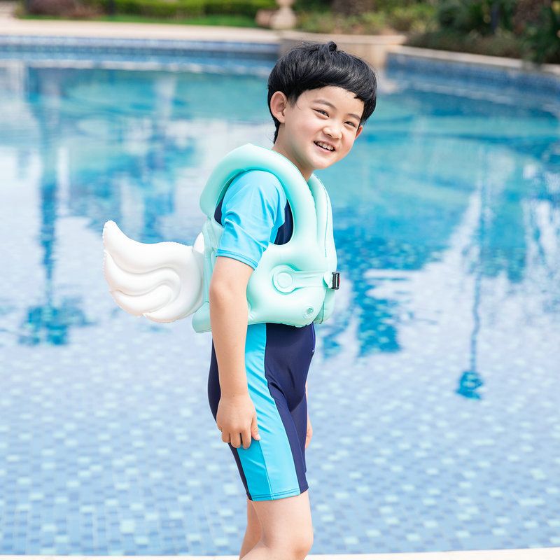 Áo Phao Bơi Hình Đôi Cánh Cho Bé Sportslink - Xanh - Size L 5 - 8 Tuổi
