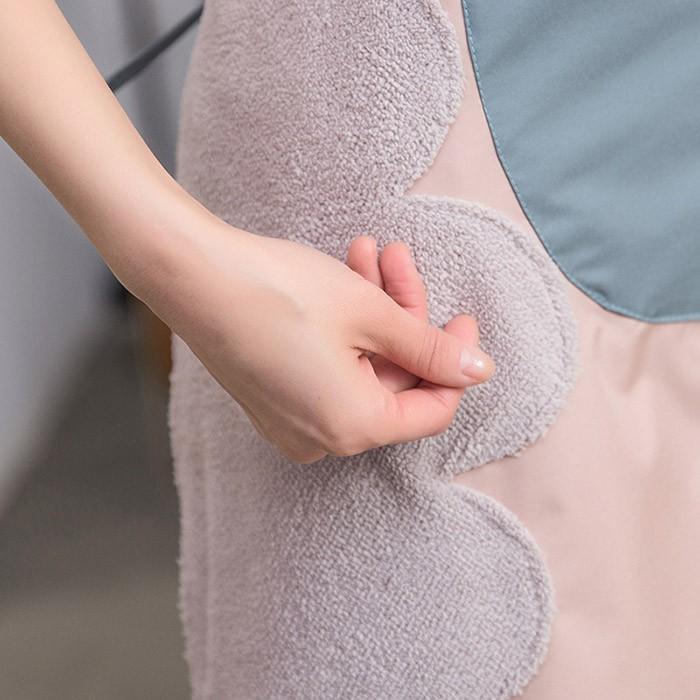 Tạp dề hoa cúc hai màu không thấm nước có túi đựng và lau tay phong cách trẻ trung