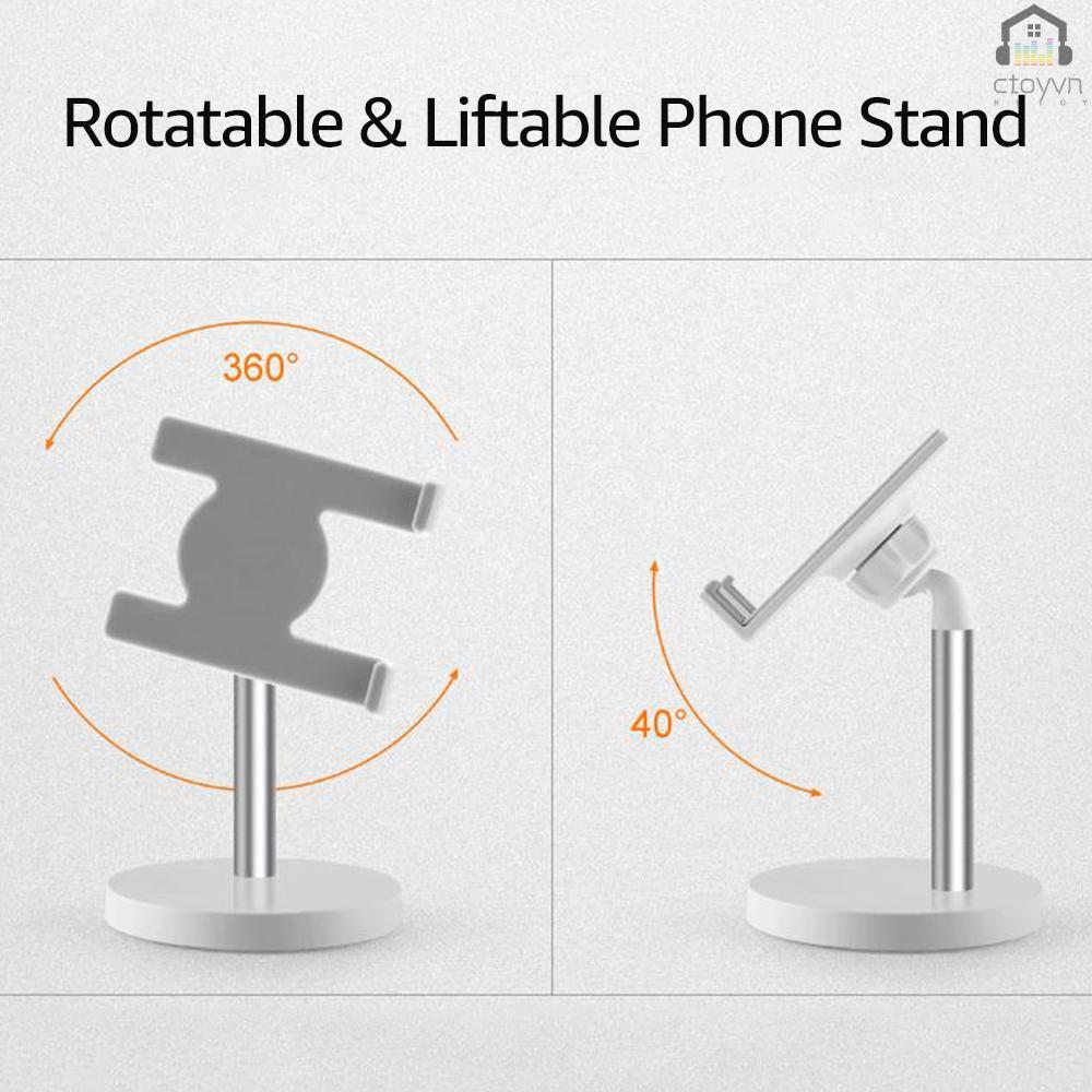 Giá đỡ nâng điện thoại để bàn bằng hợp kim nhôm 10 inch