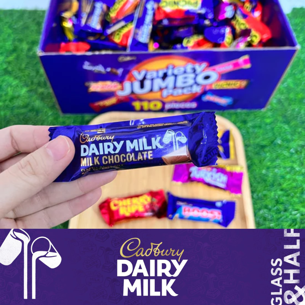 Socola thanh Cadbury Variety Jumbo  hỗn hợp 6 vị 1.56kg (110 thanh) Úc - Giúp bổ sung dinh dưỡng, khoáng chất và năng lượng - OZ Slim Store