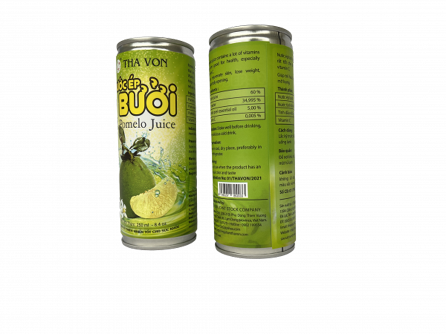 Nước Ép Bưởi Tha Von thùng 24 lon x 250 ml Giúp trẻ hóa da, giảm cân , giảm mở bụng