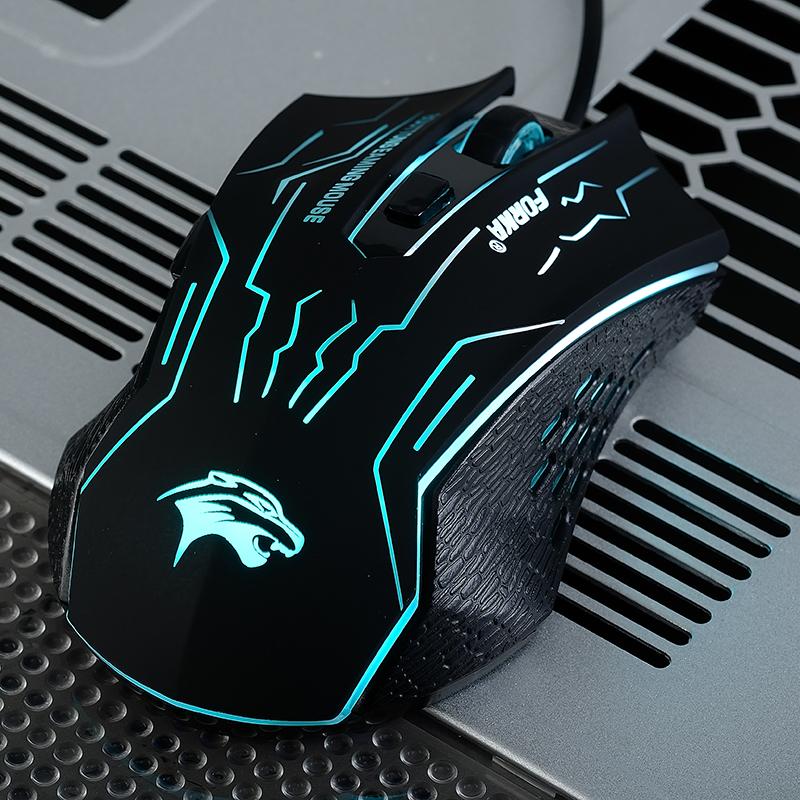 3200DPI Silent Click USB Chuột Chơi Game Có Dây Game Thủ Công Thái Học 6 Nút Opitical Chuột Máy Tính Dành Cho PC Mac Laptop Chơi Game LOL Dota 2