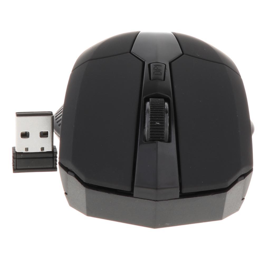 Ergonomic Bluetooth 4.0  Optical Mouse 2.4G for Desktop Laptop-Black
