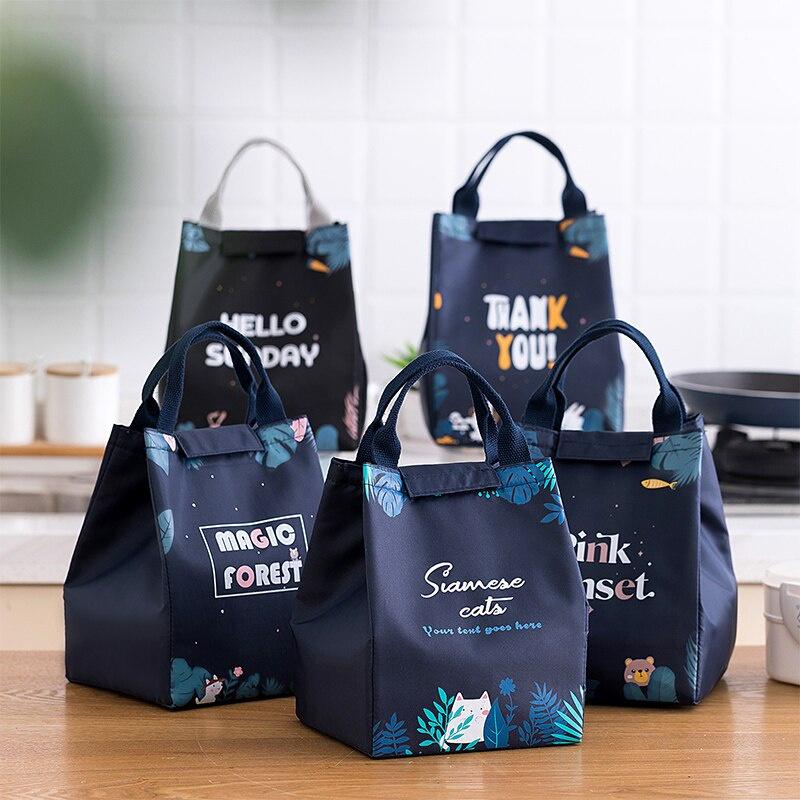 Portable Lunch Bag 2021 New Thermal Insulated Lunch Box Tote Cooler Bag Bento Pouch Lunch Container Food Storage Bags Handbag
