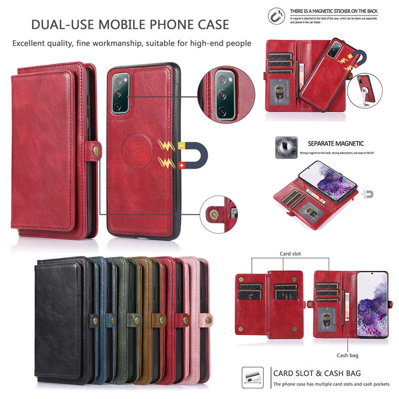 Bao da điện thoại có ngăn thẻ phong cách cổ điển cho Samsung S8 S9 Plus S10E S10 Plus