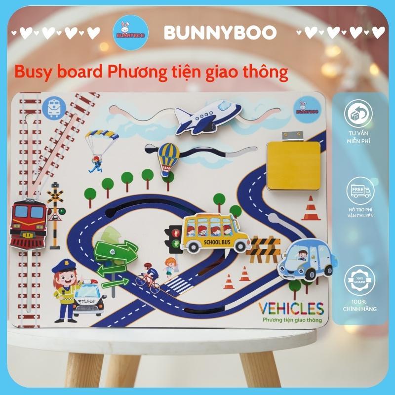 Busy board đồ chơi xếp hình Motessori Phương tiện giao thông