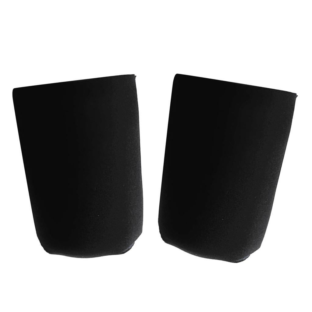 2 Pieces Classic Neoprene Insulated Beer Can Cooler Soda Sleeve Covers Wraps Black