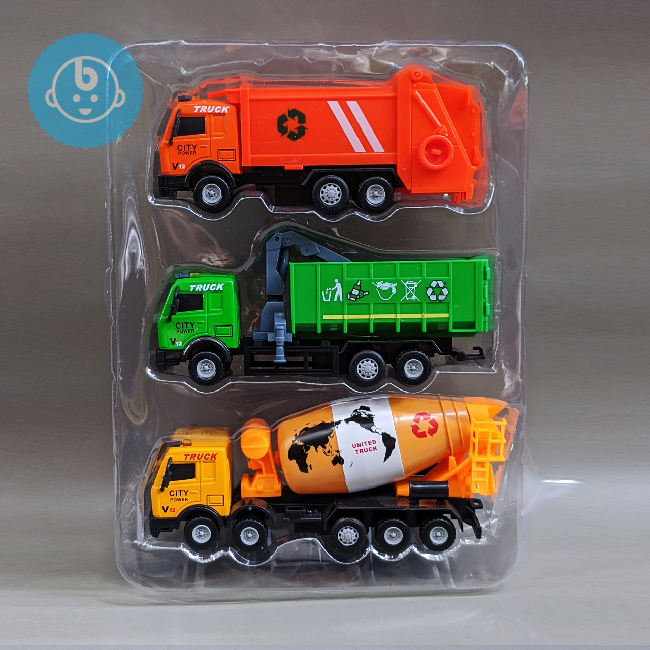 Vỉ 3 Xe Công Trình Cho Bé