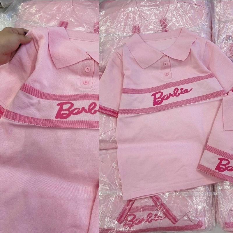 Áo len nữ dệt kim cổ bẻ cộc tay Babie nhiều màu